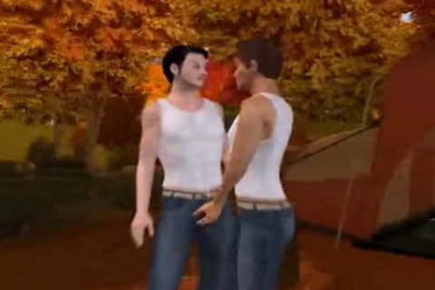 3D Cartoon Hunk getting boneed Hard while