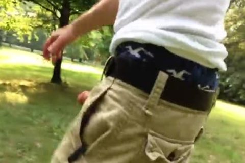 Public Jerk-off And cumming Into camera while Talking