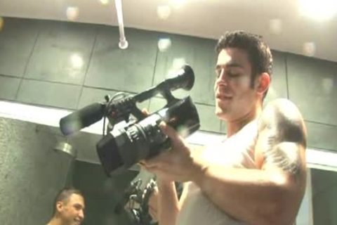 A kinky homosexual boy In The bathroom Masturbating