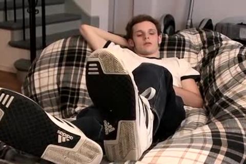 Jarrod Enjoys A valuable jack off And Squirting Over His Body