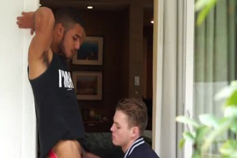 massive dick gay Interracial And Eating love juice