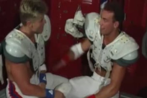 Steve plowing In The Lockerroom