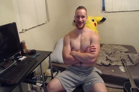 Talkative Hunk In Jockstrap Plays Guitar