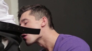 TheGayOffice: European Jessy Ares & inked Jay Roberts spanking