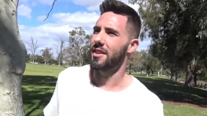 Str8Chaser: American Blaze Burton POV doggy fucks outdoors