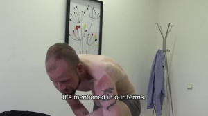 DirtyScout.com - Slim gay bareback handjob in office