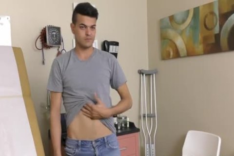 fellow Has An Issue Pre Cumming And Doctor Gives Full Exam Full Scene