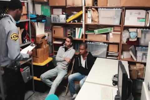 Nailing accompanied by young ebony amateur