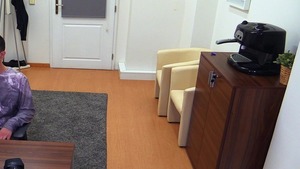 DirtyScout.com: Young amateur riding big dick during interview