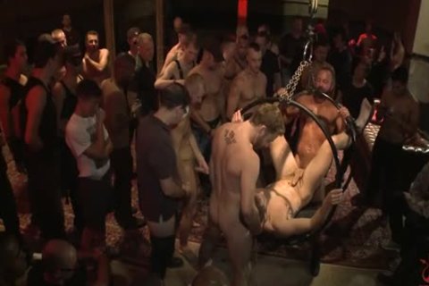 tied Up And fucked In Front Of 100 excited guys