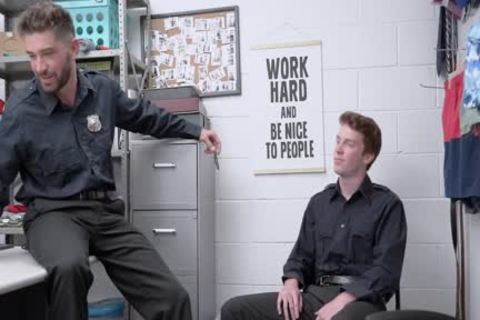 'Straight Security Officers banging Each Other'