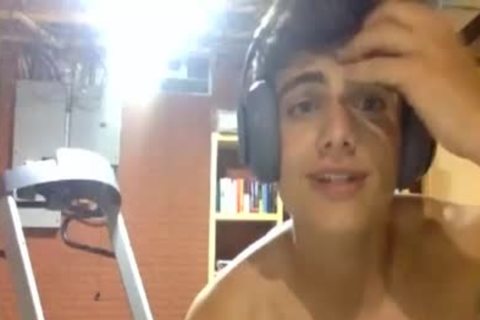 lad Showing His 10-Pounder And anal In Live