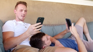 Next Door Buddies - Jackson Cooper receiving facial