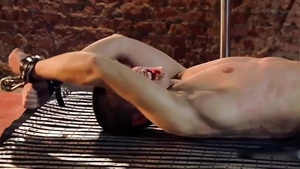 Athletic hunk hardcore BDSM video