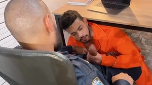 Policeman Made Prisoner His hoe. nasty homosexual Sex