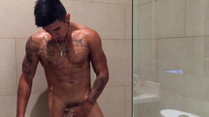 BarebackLatinoz: Athletic Erick demonstrates uncut dick