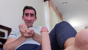 Chubby australian bear really likes plowing hard