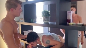 Two nasty studs Using lewd hoe