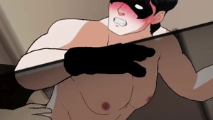 Juice Anime - Muscle superhero enjoys hardcore sex