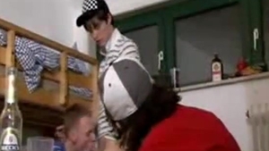 Party German Skater teens On The Room