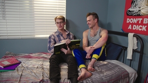 Next Door Twink: Randy Rimming in the Library