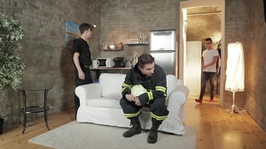 Double-Penetrated: Max Grey's Journey with Firemen