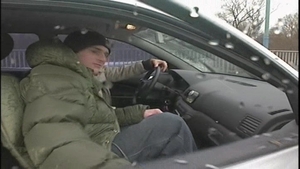 Thick-Cock Dion Fills Bob's Hole In The Car