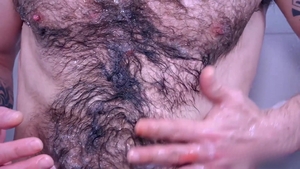 HotAFmen: Hairy Hunk's Shower Jerk Off