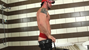maskurbate: Giant Dildo Stuffed Up Manuel's Ass