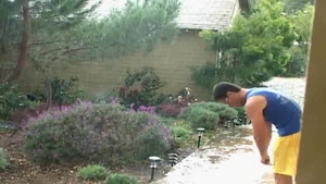 Next Door Male: Banister Blast for Big-Cocked Hunk